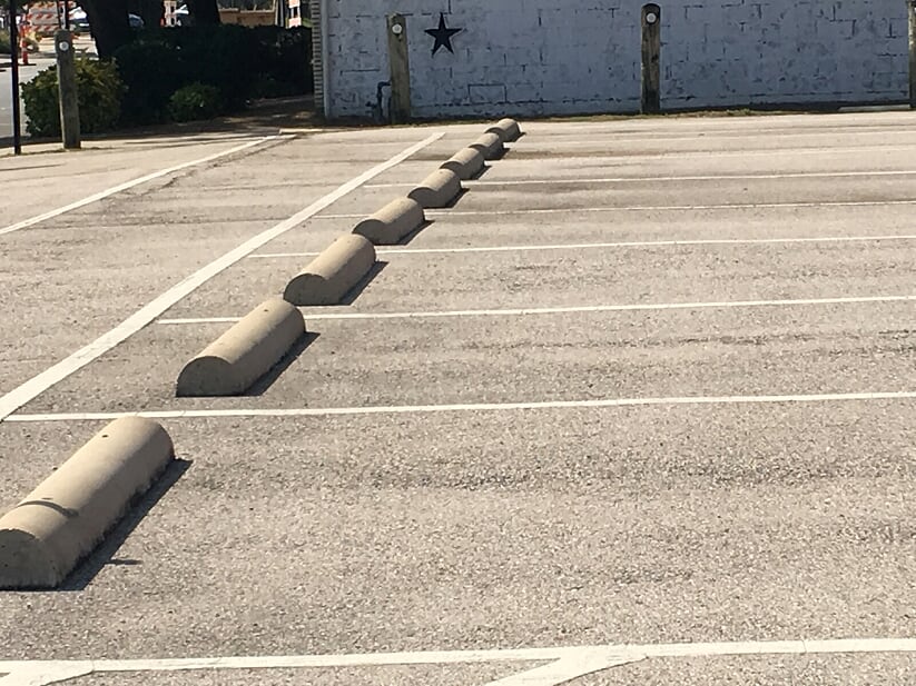 Wheel stops installed in your parking lot in Hendersonville, Tennessee